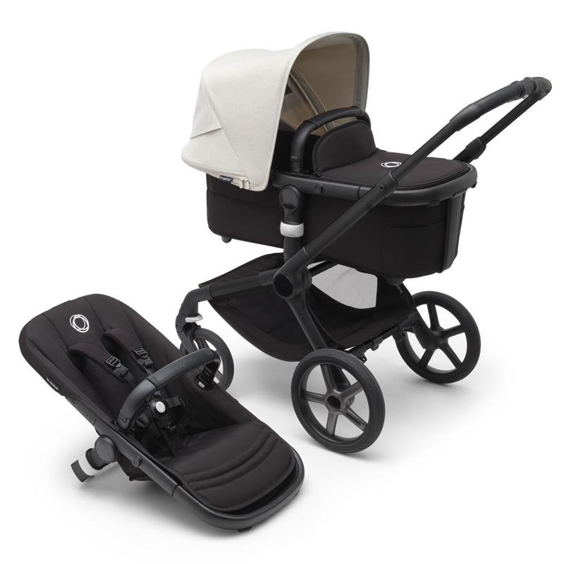 Bugaboo - Fox 5 Complete Stroller, Black/Midnight Black/Misty White